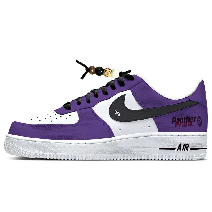 Nike Nike Air Force 1 Leather Cushioning Abrasion Resistant Low top Skateboard Shoes Unisex White Purple