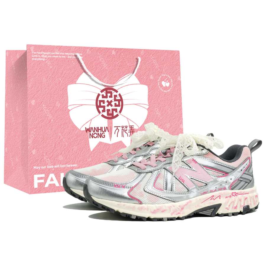 New Balance New Balance NB 410 V5 Breathable And Slip Resistant Low top Running Shoes Unisex Silver Pink