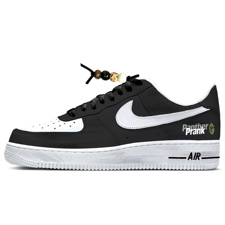 Nike Nike Air Force 1 Leather Cushioning Abrasion Resistant Low top Skateboard Shoes Unisex Black White