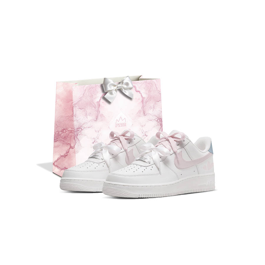 Nike Nike Air Force 1 Shopping Bag Valentine's Day Slip Resistant Abrasion Resistant Low top Skateboard Shoes Women's