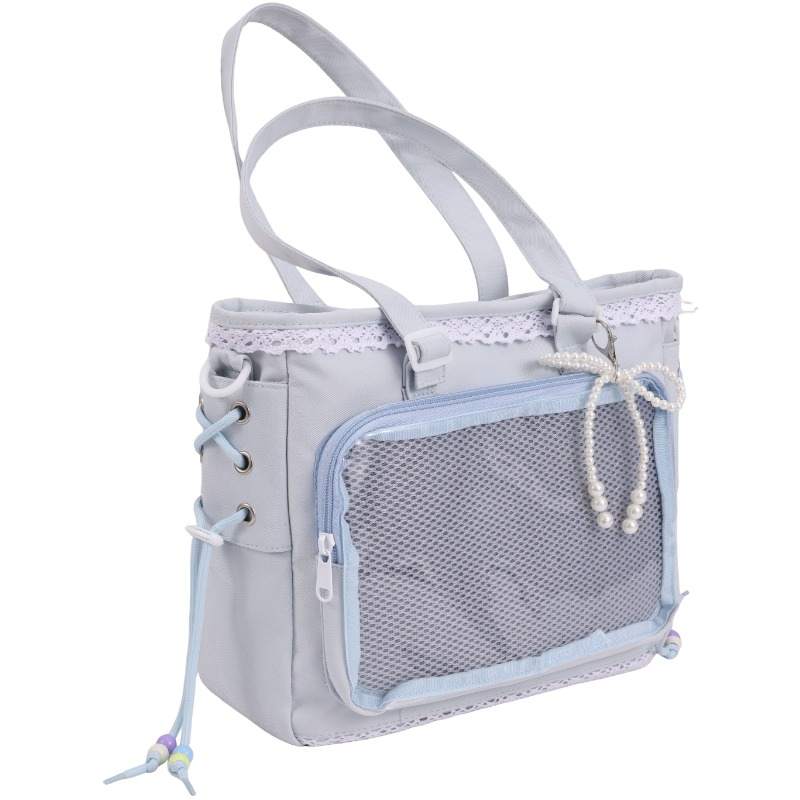 Disney Stitch Fabric Ita Bag Women's Light Blue