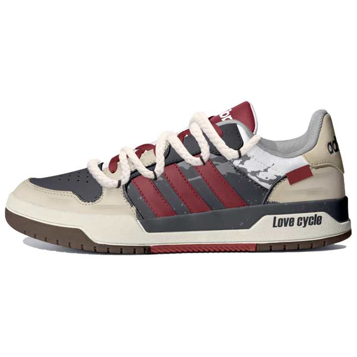 Adidas Adidas ENTRAP Textile, Synthetic Leather, Split Cow Leather Coverage Slip Resistant Low top Skateboard Shoes Unisex