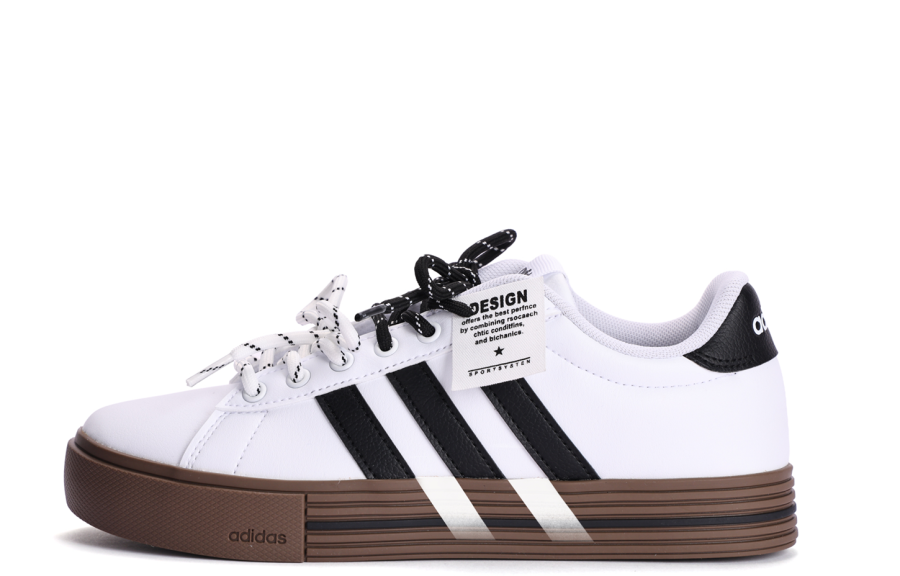 Adidas Adidas Daily 4.0 Coverage Slip Resistant Cushioning Low top Skateboard Shoes Unisex White Black