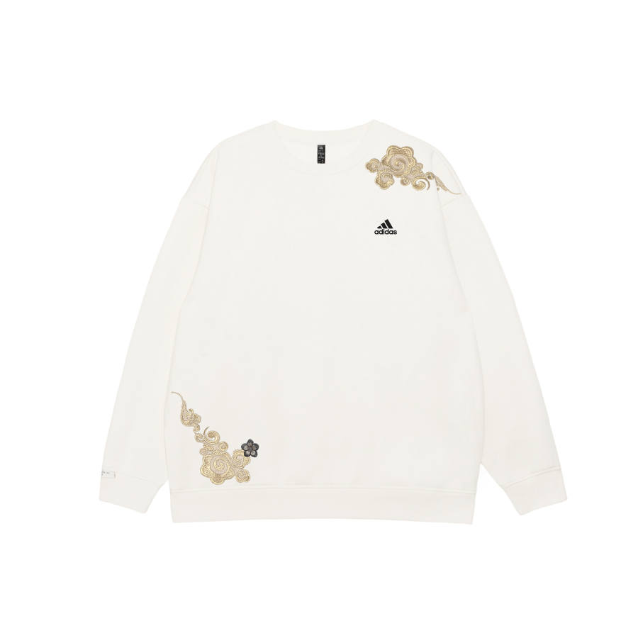 Adidas Adidas LABEL Sweatshirts Unisex White Crew Neck Moderate Regular