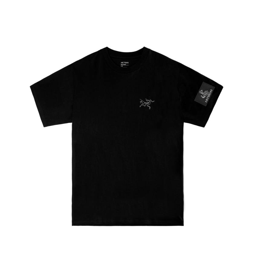 Arcteryx KRAGG T Shirts Men's Black/Black International, Suggestion Size Small Crew Neck Moderate