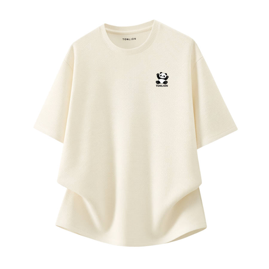 Tonlion T Shirts Unisex Crew Neck Moderate Straight Fit