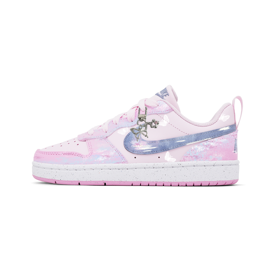 Nike Nike Court Borough Dreamy Butterfly Low top Kids' Skateboarding Shoes Blue Pink Unisex