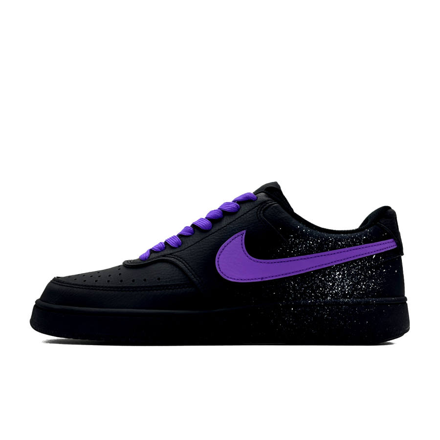 Nike Nike Court Vision Low Star Purple Synthetic Leather Cushioning Abrasion Resistant Low top Skateboard Shoes Unisex
