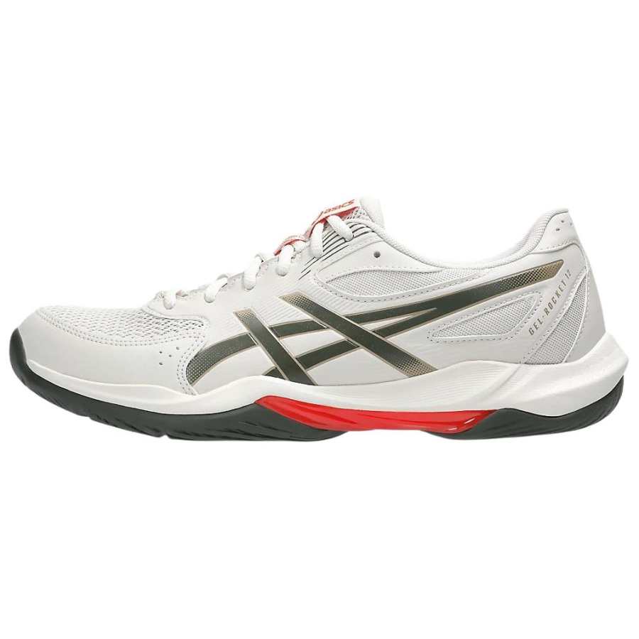 ASICS GEL ROCKET 12 Cushioning Breathable Volleyball Shoes Men's Ecru