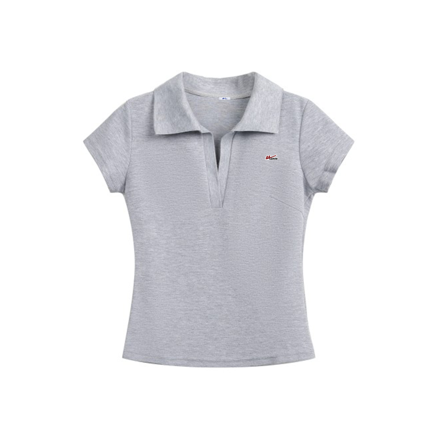 WARRIOR Polo Shirts Women's V Neck Thin Nipped In Waist