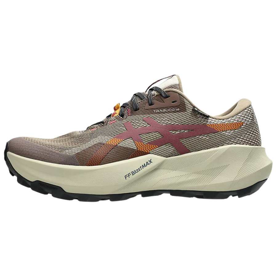 ASICS Gel Trabuco 14 Trail Running Shoes Men's Brown Red Beige