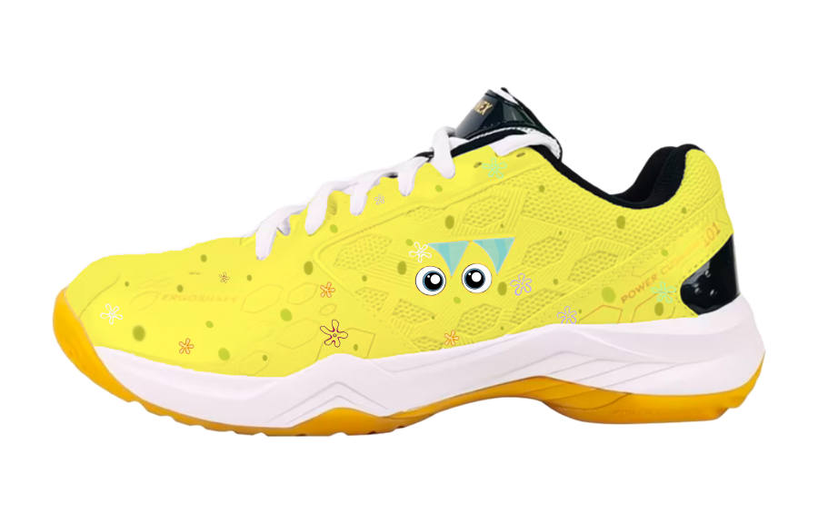 YONEX Abrasion Resistant Breathable Moisture Wicking Support Lightweight Rebound Low top Badminton Shoes Unisex Yellow