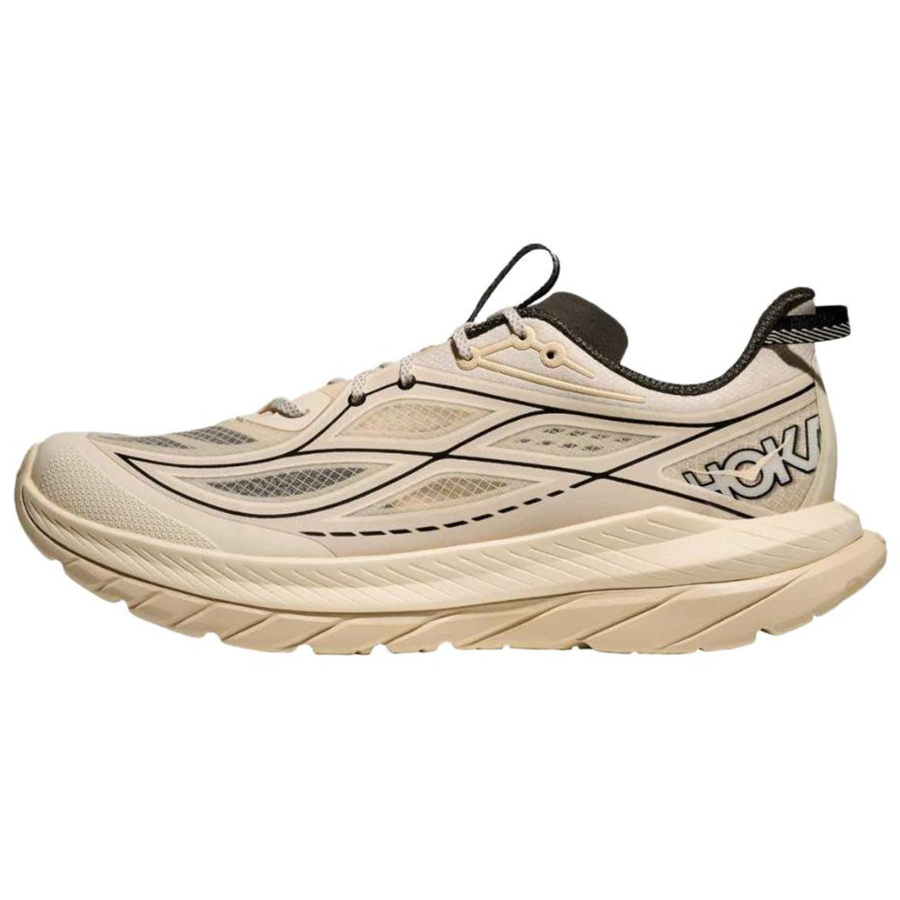 HOKA ONE ONE Mach Remastered Breathable Running Shoes Men's Beige Apricot Black