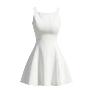 MTHE Sleeveless Dresses Women's Collarless Moderate Short Skirt