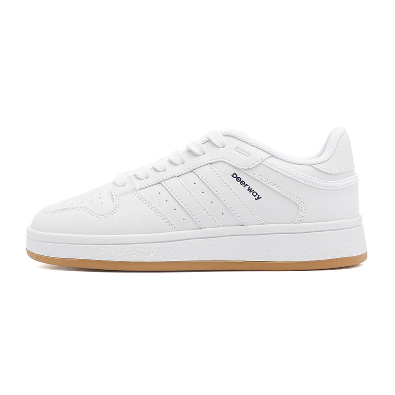 DEERWAY Lightweight Breathable Platform Skateboard Shoes Women's White