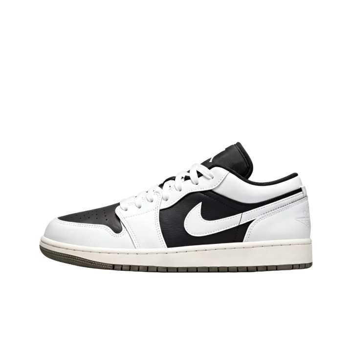 Jordan Jordan Air Jordan 1 Oreo Leather Abrasion Resistant Low top Skateboard Shoes Unisex Black White