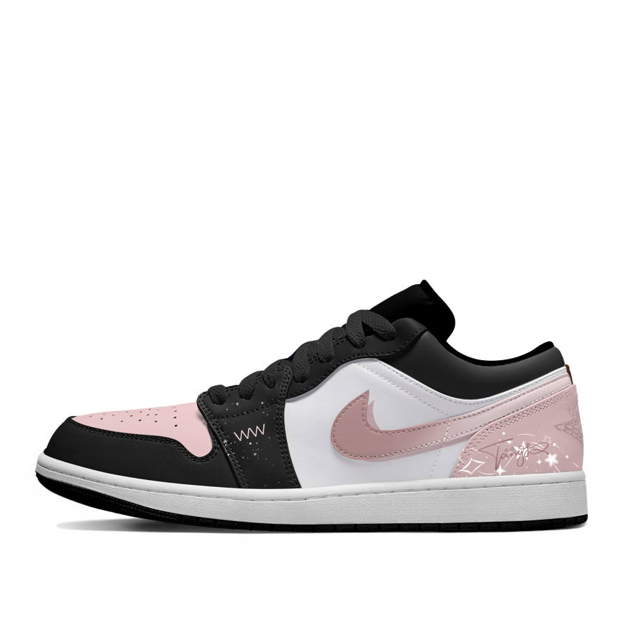 Jordan Jordan Air Jordan 1 Sweet Girl Cushioning Abrasion Resistant Support Low top Children's Basketball Shoes Unisex