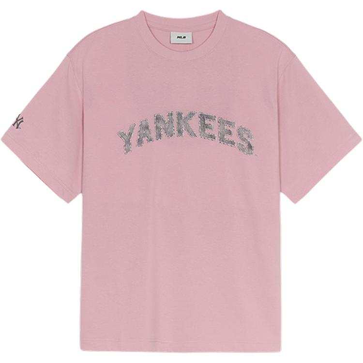 MLB MLB T Shirts Unisex Hemp Pink Suggestion Consider 1 Size Down Crew Neck Moderate
