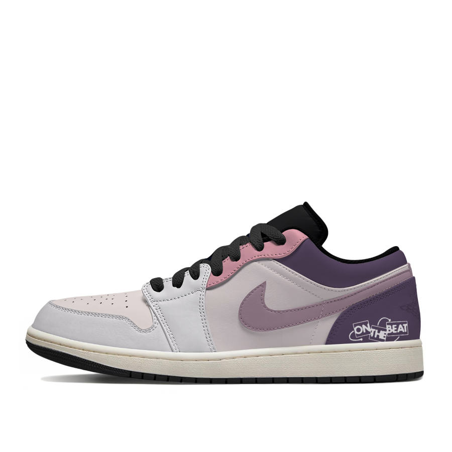 Jordan Jordan Air Jordan 1 Cushioning Low top Children's Basketball Shoes Gray Purple Unisex
