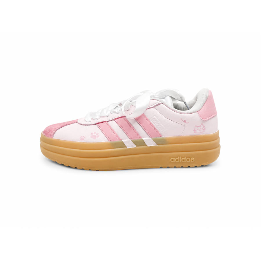 Adidas Adidas VL Court Bold Milk Candies Cat Step Slip Resistant Abrasion Resistant Low top Skateboard Shoes Women's Pink