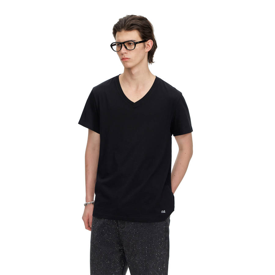 CLIMAX VISION T Shirts Unisex V Neck Thin Straight Fit