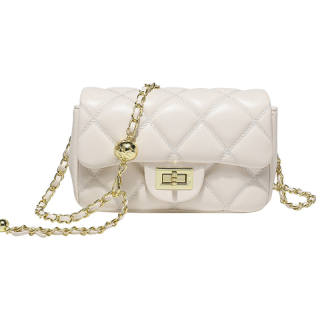 HAWA Pu Shoulder Bag Small Women's Ecru/Light Green/Pink/Black
