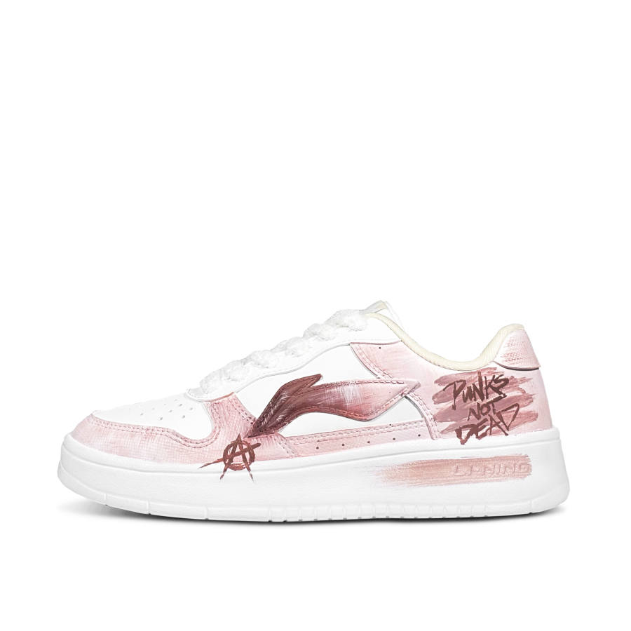 Li-Ning Li Ning Floating Boat Pink Trace Reverse Slip Resistant Lightweight Low top Skateboard Shoes Women's