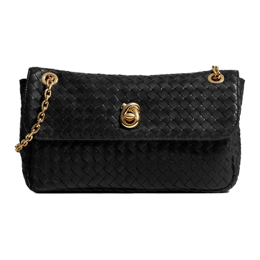 Bottega Veneta Sheepskin Crossbody Bags Women's Black