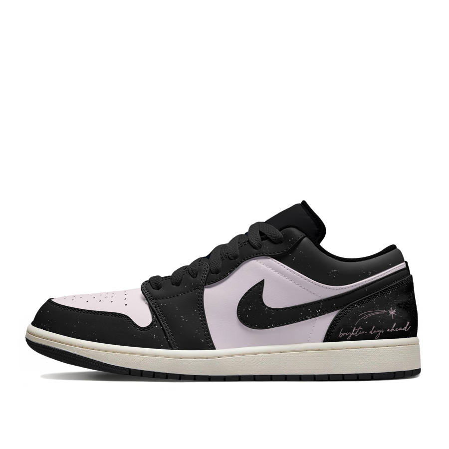 Jordan Jordan Air Jordan 1 Cushioning Low top Children's Basketball Shoes Black Pink Unisex