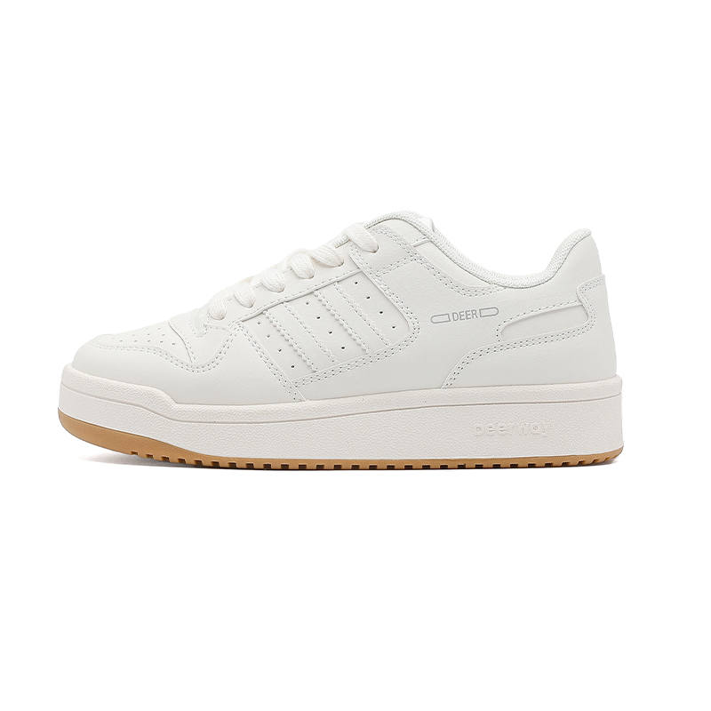 DEERWAY Lightweight Breathable Height Increasing Skateboard Shoes Women's Beige