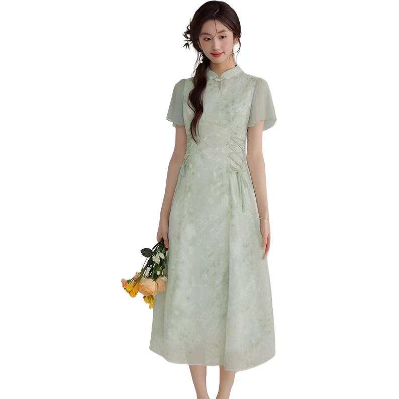 SIXUSICHOU Short Sleeved Dress Women's