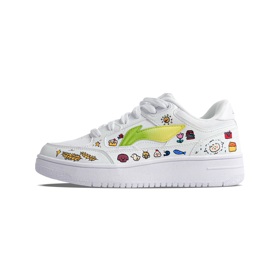 Li-Ning Li Ning Tianji Lightweight Breathable Height Increasing Low top Skateboard Shoes Women's