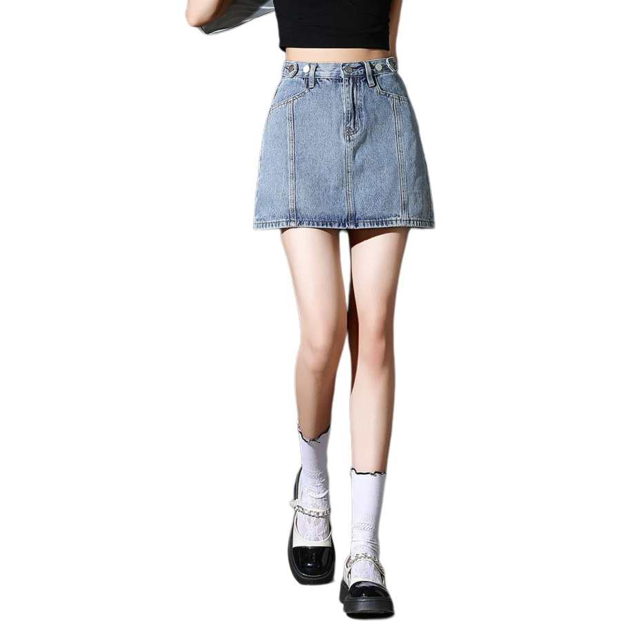 Tonlion Denim Short Skirts Women's