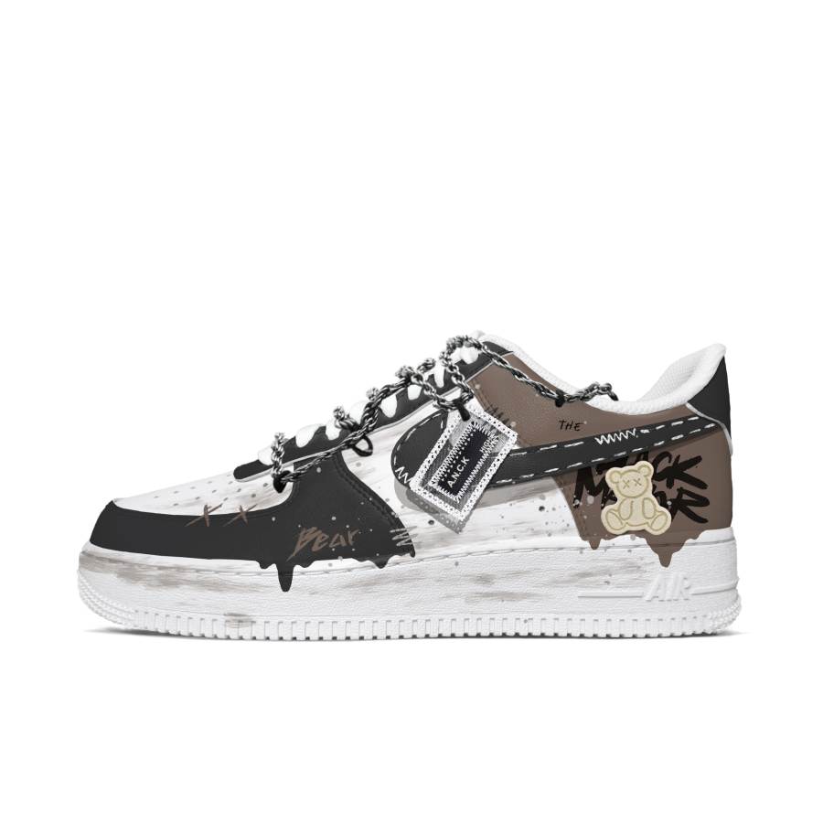 Nike Nike Air Force 1 Abrasion Resistant Low top Skateboard Shoes Men's Brown
