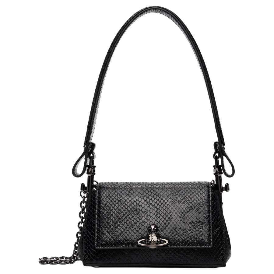 Vivienne Westwood HAZEL Leather Shoulder Bag Small Women's Black