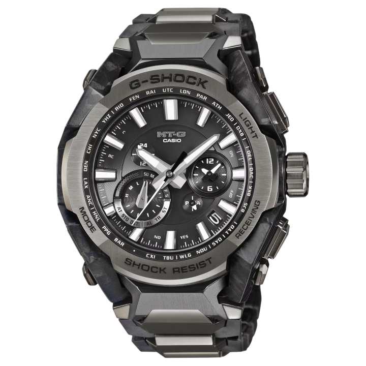 CASIO CASIO MT G Solar Quartz Movement Stainless Steel Strap Watch Men's Watches Black Dial