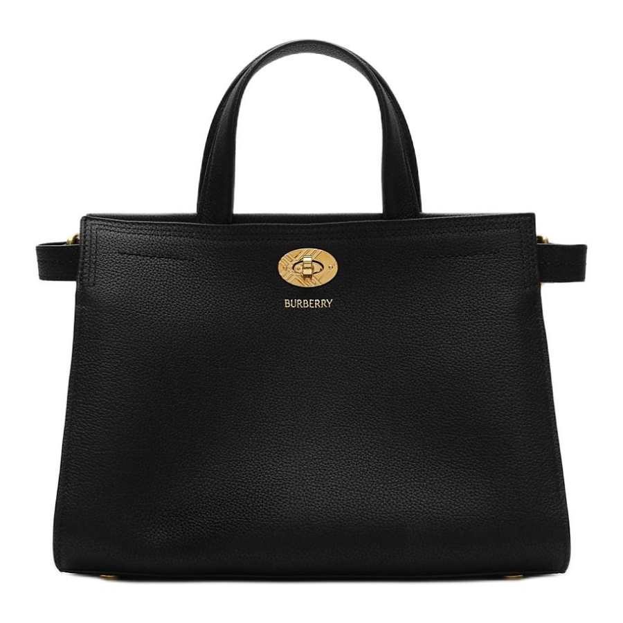 Burberry Cotswolds Calfskin Tote Handbag Mini Women's Black