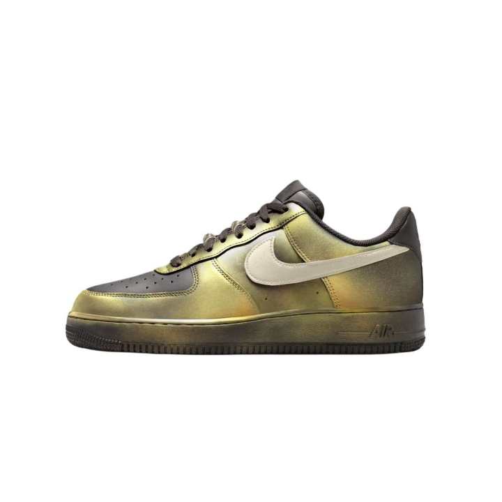 Nike Nike Air Force 1 Leather Abrasion Resistant Low top Skateboard Shoes Men's Brown