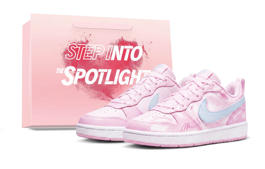 Nike Nike Court Borough Sakura Blue 3.0 Low top Kids' Skateboarding Shoes Pink Teenagers