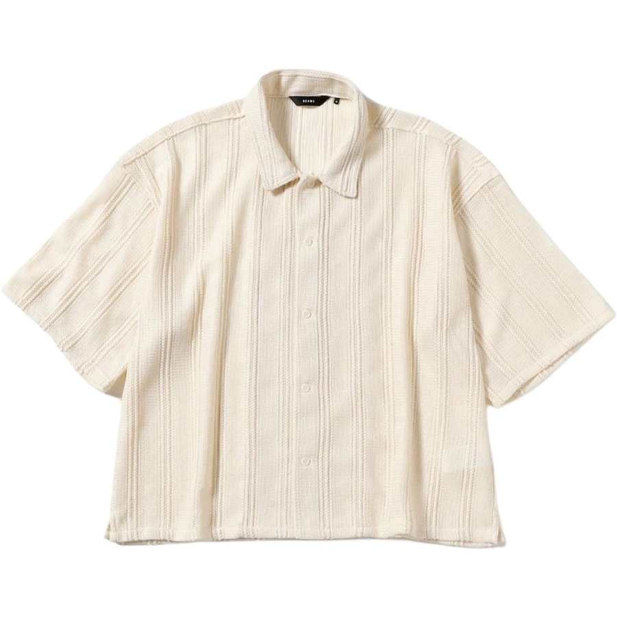 Beams Shirts Unisex Polo Collar Moderate Other