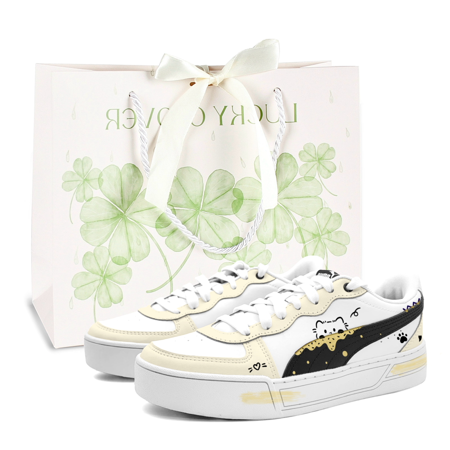 PUMA Skye Honey Leather Slip Resistant, Abrasion Resistant, Height Increasing Low top Skateboard Shoes Women's