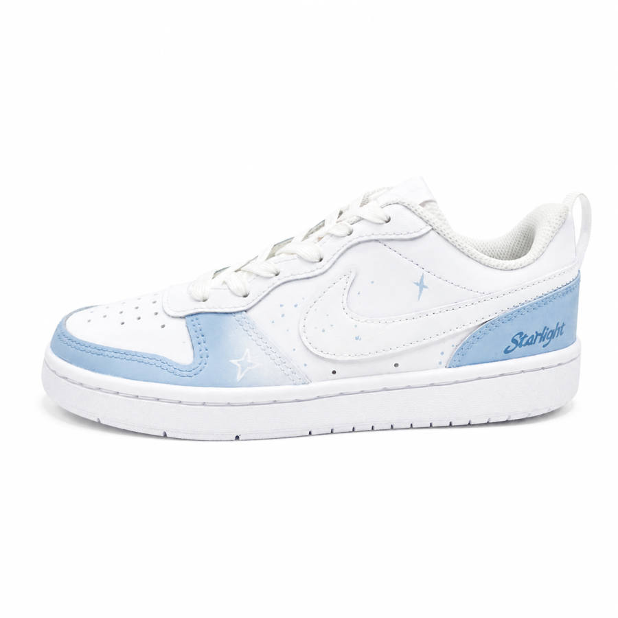 Nike Nike Court Borough Maris Sal Starlight Leather Cushioning Kids' Skateboarding Shoes Blue Teenagers