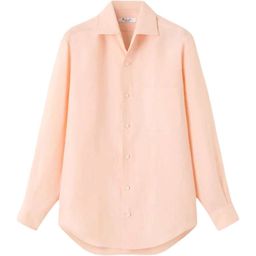 Loro Piana Shirts Women's Orange Lapel Moderate