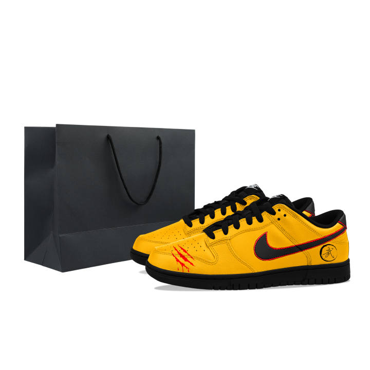 Nike Nike Dunk Low top Casual Skate Shoes Men's Yellow Black