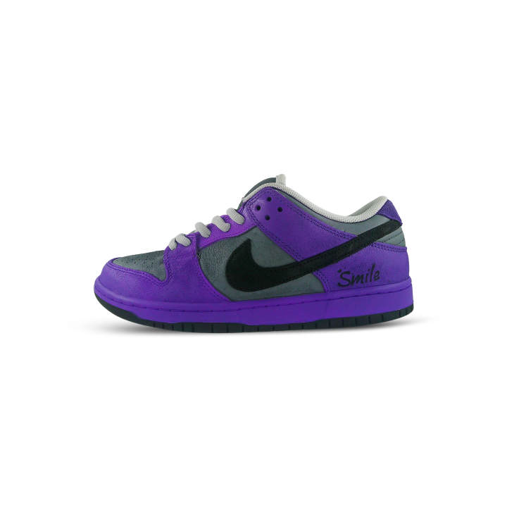 Nike Nike Dunk SB Smile Purple Leather Cushioning Low top Skateboard Shoes Unisex