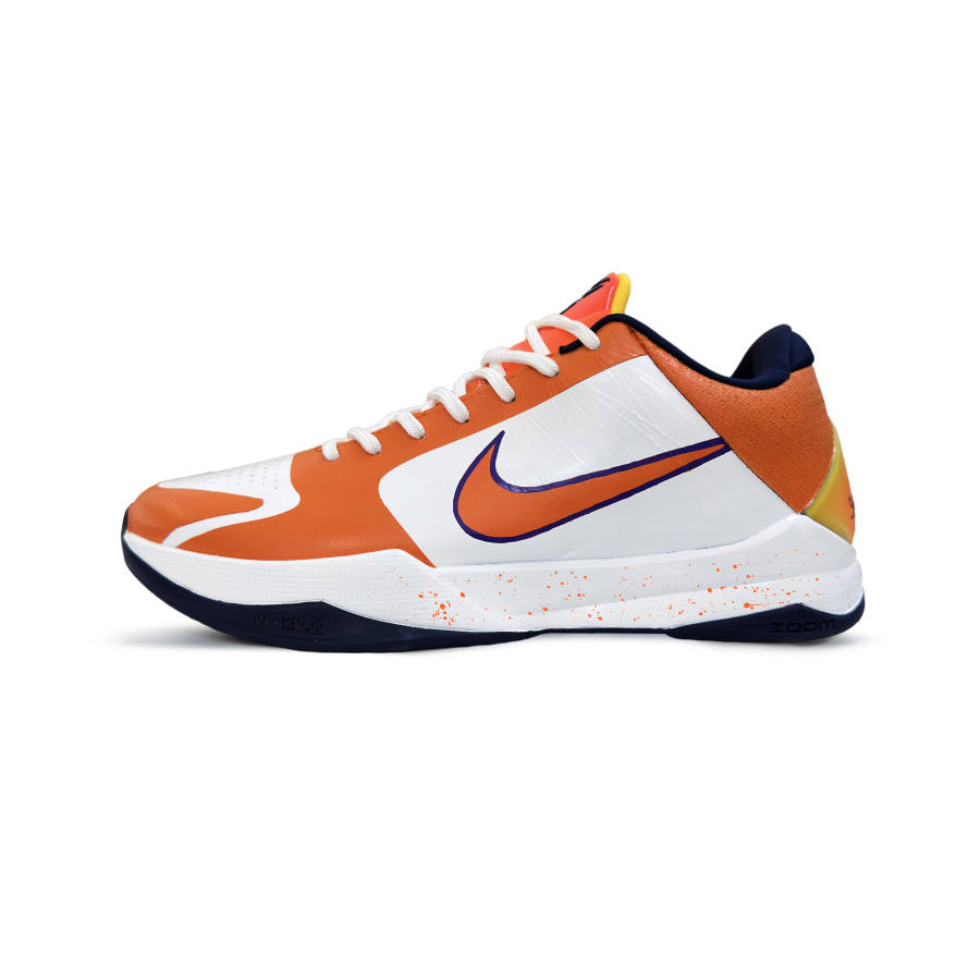 Nike Nike x Caitlin Clark Zoom Kobe 5 White Orange Slip Resistant Abrasion Resistant Low top Basketball Shoes Unisex Orange
