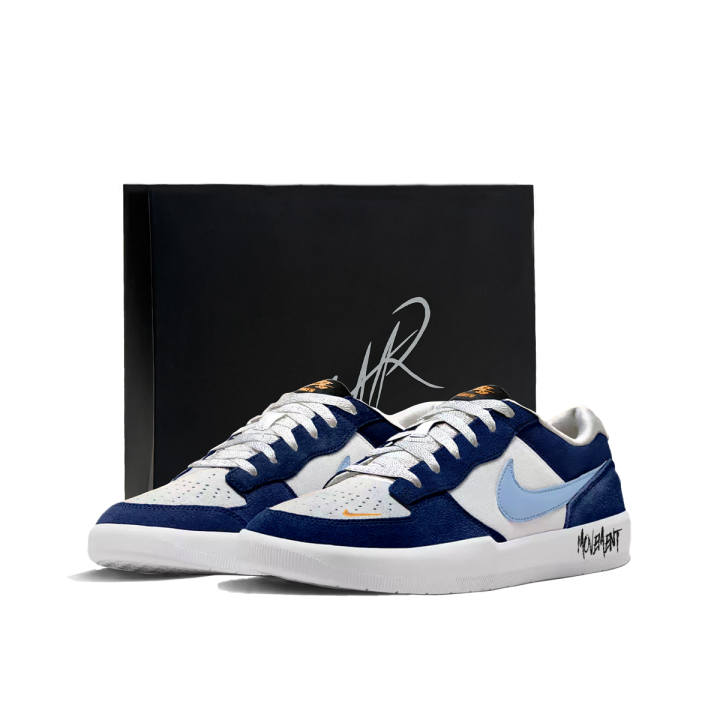 Nike Nike SB Force 58 Sapphire Black Obsidian, Gift Bag Style Cushioning Abrasion Resistant Low top Skateboard Shoes Men's
