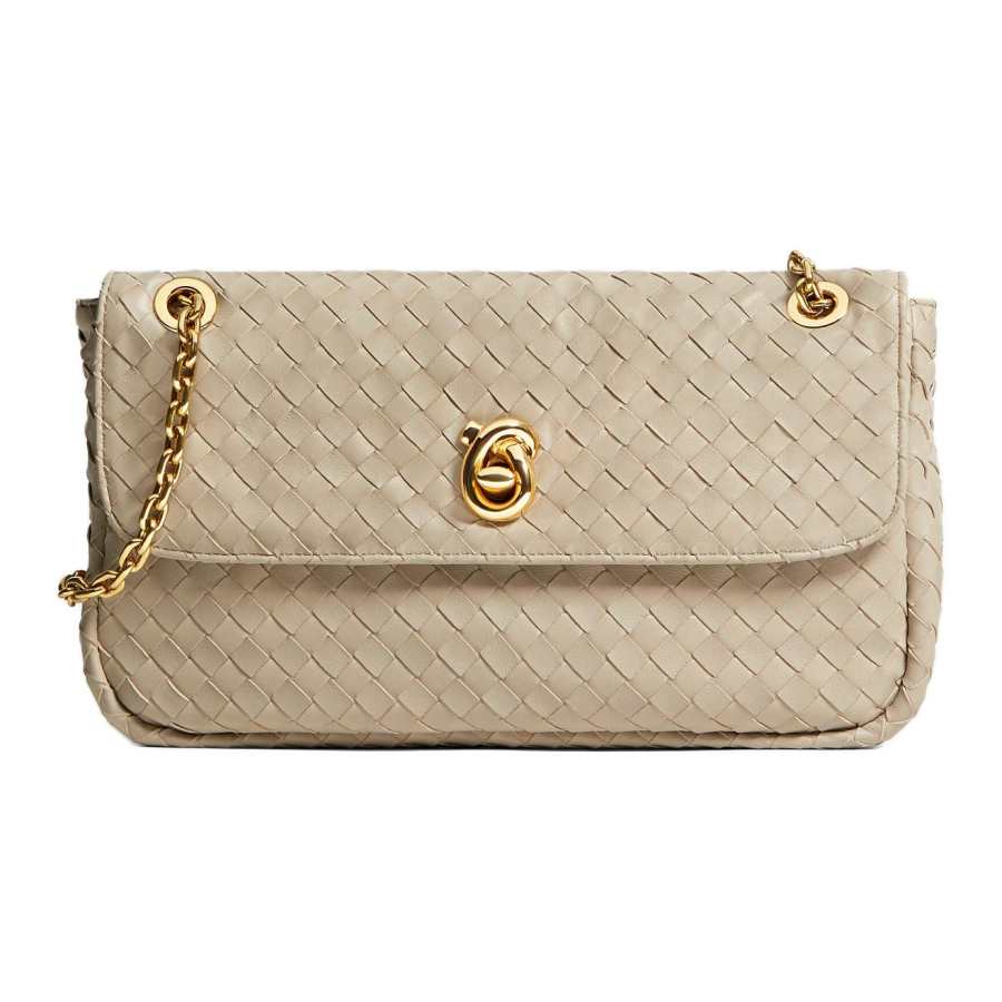 Bottega Veneta Sheepskin Crossbody Bags Women's Beige
