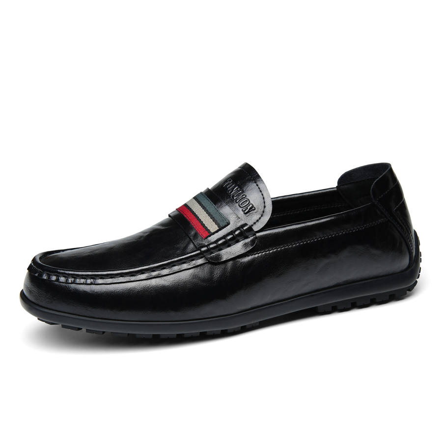 Tonlion Gommino Loafers Men's Black/Red