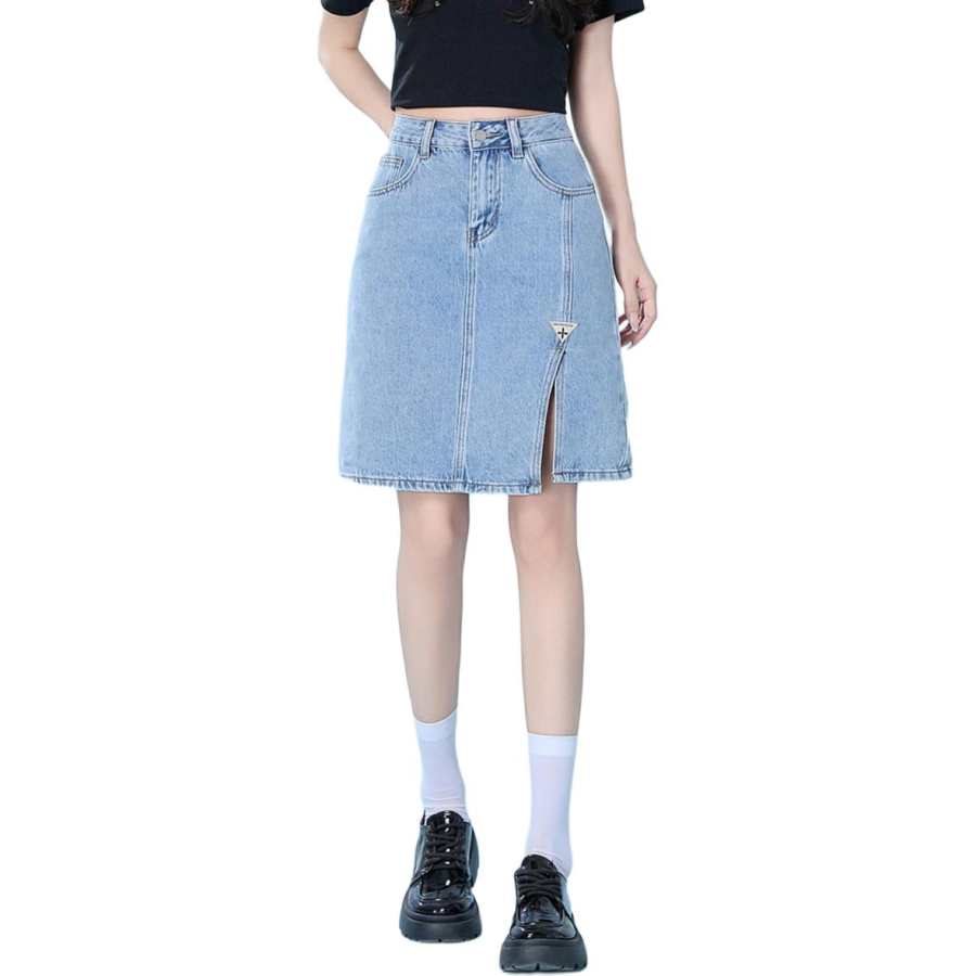 Tonlion Denim Short Skirts Women's